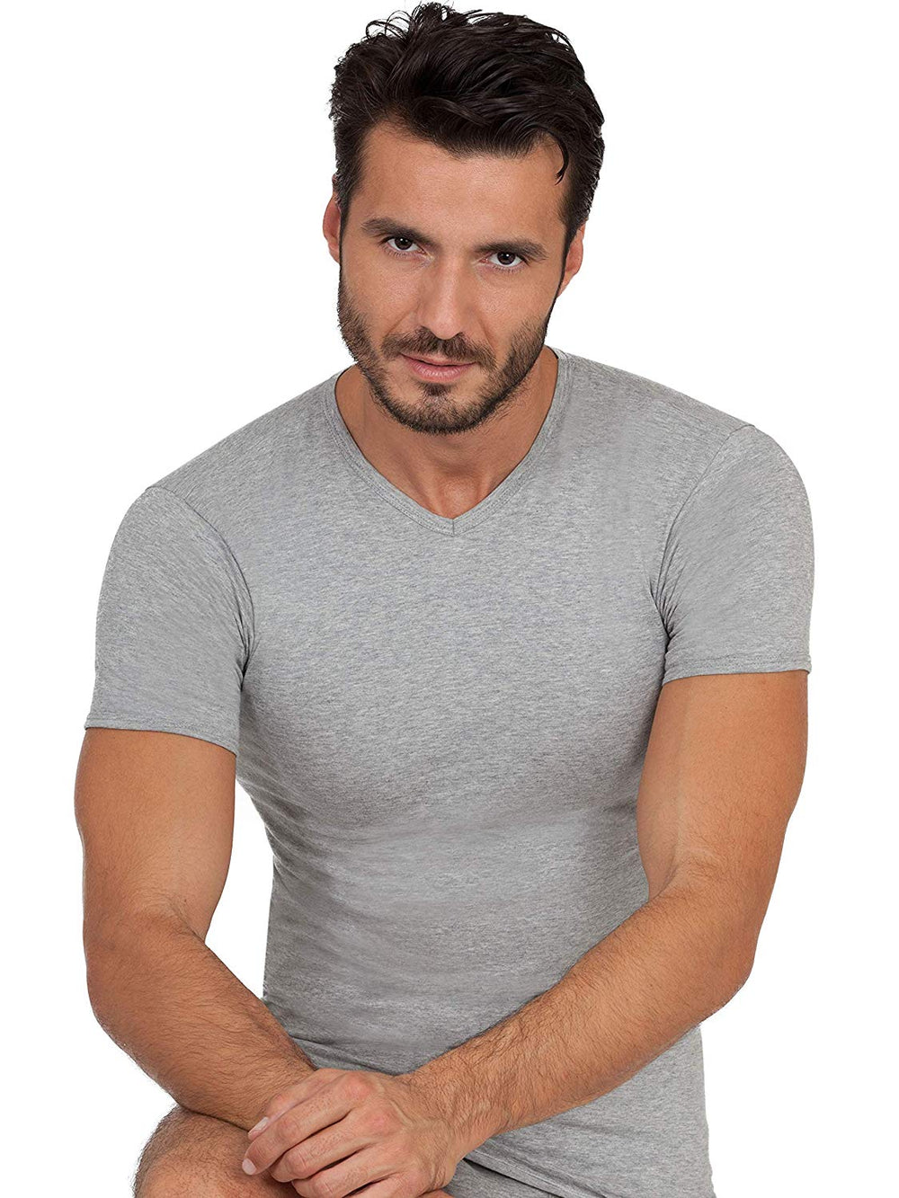 Men's 100% Cotton V - Neck T-Shirt